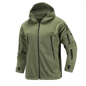 メンズジャケットソフトシェル戦術ジャケットミリタリーフリースフリースアーミーグリーン衣類マンポラルテックサーマルフード付きアウターウェアコート