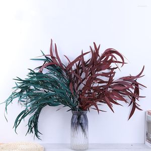 Decorative Flowers Real Dried Eucalyptus Branches 16Inch Preserved Leaf Indoor For Shower Wedding Home DIY Party El Office Decoration