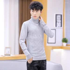 Camisolas masculinas Mens Sweater de malha casual Turtleneck Manga longa Lã de lã Fall Men Pullover Jaqueta