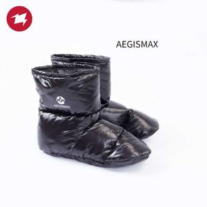 Altri articoli sportivi AEGISMAX Pantofole in piumino d'anatra al 90% Calzini da campeggio morbidi Piumini Scarpe Coprigambe Accessori per sacco a pelo Unisex Indoor Down Ultralight T221107