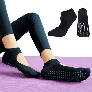 Sports Socks Non Slip Pilates Yoga f￶r kvinnor Kvinnor med t￥r Clasped Ballet Barre Dance