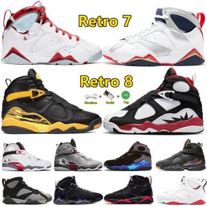 Jumpman 7 <strong>retro 8</strong> Mens Basketball Shoes 7s Trophy Room Patent Leather Hare Bordeaux 8s Bordeaux Paprika Taxi 3M Reflective Outdoor Trainers Sports Sneakers 40-47