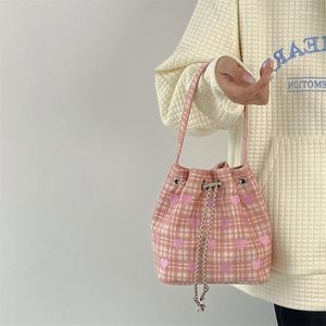 イブニングバッグは女性のための刺繍バケツバッグ韓国肩の女性ショッピングトートカジュアルクロスボディボルサのため