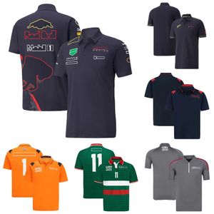 2022 Nuova polo della squadra F1 Logo della squadra a maniche corte Pilota di Formula 1 Stesso stile T-shirt Tifosi F1 T-shirt Sport motoristici Magliette oversize da uomo personalizzate