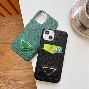 Tasarımcılar Marka Lüks Phonecase Klasik Harfler Deri Kart Pockrt İPhone Kapak İPhone 14 14 PRUS 14PRO 14PROMAX 7 RENKLER