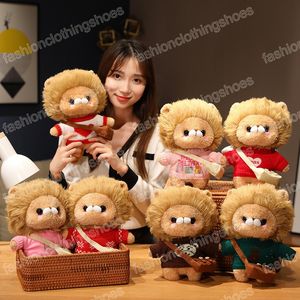 30см каваи Лев с одеждой Peluche Toys Lovely Lion носит сумки для свитеров, фаршированные игрушки для мягких животных для детей подарки