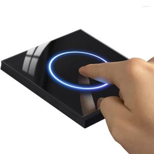 Switch 2 Gang 1 Way On / Off Wall Light Large Aperture LED Backlight Data Charger Glass Panel White