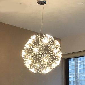 Pendellampor nordiskt sovrum lampa modern vardagsrum restaurang kristall led lampor el bar kl￤dbutik ljuskrona silver silver