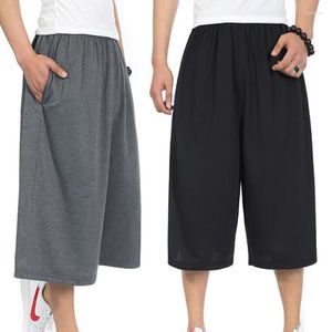 Pantalon masculin short masculin coton occasionnel heren court l￢che ample de sport baggy sueur plus taille 3xl 4xl 5xl