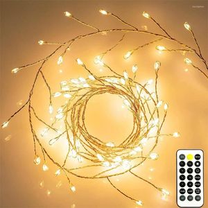 Strings 300LED Copper Wire Fairy String Light 8 Modes USB Rechargeable Firecracker Garland Lights With For Christmas Party Wedding