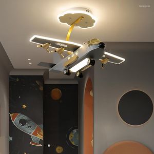 مصابيح السقف وصول Cartoon Airplane LED LED لصالح غرفة نوم غرفة الأطفال دراسة الطفل الحديث الطفل