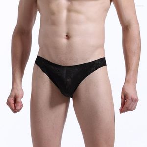 Mutande 3 pz/lotto Brieft Slip intimo da uomo Custodia per pene Solido Sexy Confortevole Cotone morbido