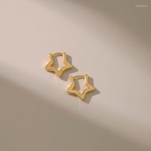 Brincos de aro ornapeadia 18K Gold Plated Copper Star Shaped for Women Hypoalergenic Luxury Jewelry atacado