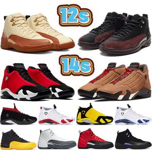 Nuevo 12 12s 14 14S Jumpman Basketball Shoes Retro Stealth Golf A MA Maniere Black University Blue Utility Inverse Fre Game Toro Red Winterized Brown Men Sneakers