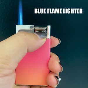 Colore sfumato Torch Lighter Leva Press Accensione Antivento Metallo Gas Butano Gonfiabile Accendisigari Jet Uomo Gadget Regalo