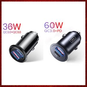 CC142 5A USB CAR Charger PD 60W Тип C быстро зарядка зарядное устройство для iPhone 13 12 11 Pro Max 8 Huawei P40 Xiaomi Redmi Samsung