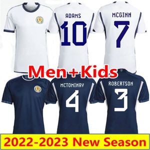 Neues 2022 Scotland Soccer Jersey Tierney Dykes Adams McTominay Football Shirt 22 23 Home Away Christie McGregor Camesitas McGinn McKenna Fraser Männer Kit Kids Uniformen
