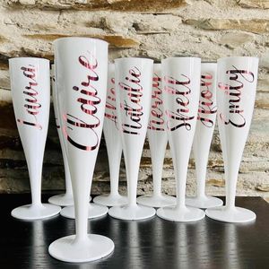 Party Supplies Personalized Plastic Cups With Name Wedding Decoration Custom Champagne Flutes Goblet Bachelorette Gifts Girl Acrylic