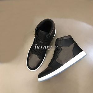 Men Casual Shoes Genuine Leather High Top Sneakers Low Trainers Outdoor Lace UP Calfskin Winter Autumn Sports Cooperation Sneaker Shoe with Box