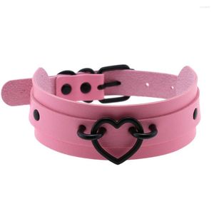 CHOKER GOTHIC PU ADVEN 4CM Кожаный ожерелье для женского панк -сердечного сердца с хип -хоп ожерелья мужски для косплей -ювелирных украшений 2022