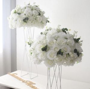 decoration artificial rose flower ball floral centerpiece weddings centerpeice wedding table flowers blush large center piece imak475