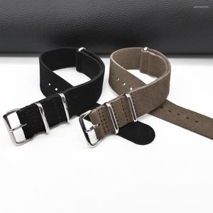 Watch Bands High Quality Suede Leather Vintage Straps Brown Blue Black Watchbands Replacement Strap For Accessories 20mm 22mm