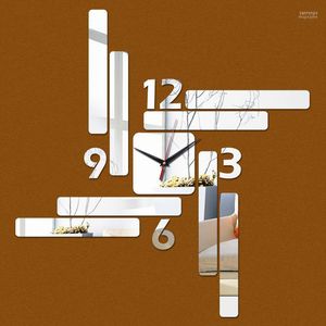 Wall Clocks Wholesale- 2022 Living Room Quartz Large 3d Clock Modern Design Watch Home Decoration Diy Crystal Vintage 1