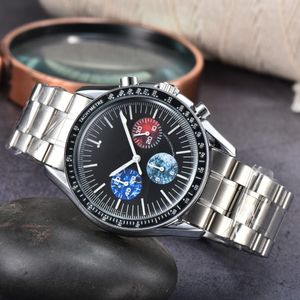 2022 New Top Luxury Men 's Six Needle Multiftunction Timekeeping Quartz Watch Watch 가죽 밴드 캘린더 기능 Watch