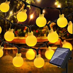 Strings 10m 100leds 5m 50Leds Solar Ball Light Lights String 8 Modos Pátio Luz ao ar livre à prova d'água para festa de férias de casamento em casa