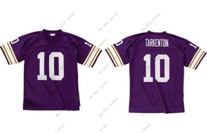 Ed Football Jersey 10 Fran Tarkenton 44 Foreman 88 Página 1975 Mitchell Ness Retro Rugby Jerseys Homens Mulheres Juventude S-6XL