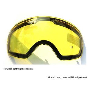 Ski Goggles GOG 201 ns Yellow Graced Magnetic For Goggs Spherical Glasses Night ing L221022