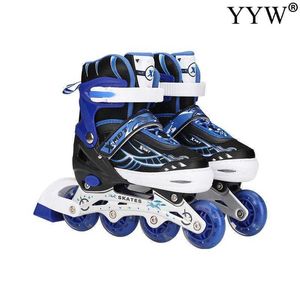 Ice Skates Kids Inline Rollers Outdoor Nybörjare 4 Wheels Abec-5 med Tail Brake Boys Girls Unisex Shoes L221014