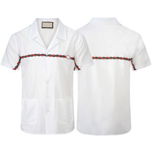 2022 Camicie casual da uomo T-shirt larghe estive Marchi di moda Top Camicia casual da uomo Luxurys Abbigliamento Street White Shorts Abbigliamento m-3xl