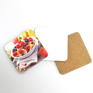 Partihandel sublimering Coaster trä tomt bordsmattor MDF Värmeisolering Termisk överföringskoppskuddar DIY Coaster DH97