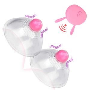 Itens de beleza carregar USB Controle remoto sem fio Memas Aumentar o massageador do mamilo Vibrador Estimulador de clit￳ris Toy sexy para mulheres sucking bomba