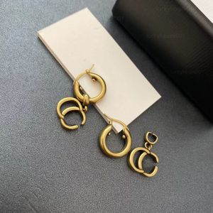 Luxury Charm Dangle Earring 18K Gilded Letter Stainless Steel Pendant earrings Womens Precious Jewelry Accessories Wedding Party Christmas Gift Wholesale A311