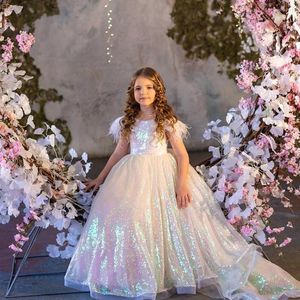 Dziewczyny sukienki Flower Ceile Tiul Party Princess Kids Pageant Suknie