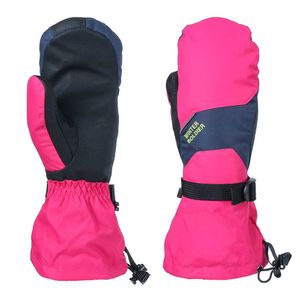 Ski Gloves Winter Waterproof Ski Snow Mittens Pink Smartphone Touchscreen Women Warm Ski Mittens L221017