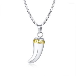 Chains 2022 Fashion Japanese And Korean Jewelry Stainless Steel Material Spike Pendant Room Golden Necklace Suitable For Men