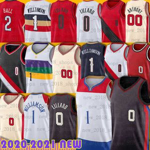 Damian 0 Lillard Zion 1 Williamson Jersey Lonzo 2 Ball Brandon Ingram Carmelo s Anthony Orleans Jerseys Men Basketball C.J. 3