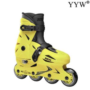 Ice Skates Inline Adjustable Roller Size 25-39 Kids Sneakers Rollers Skating 4 Wheel Shoes Outdoor Sport Speed Skate Patines L221014