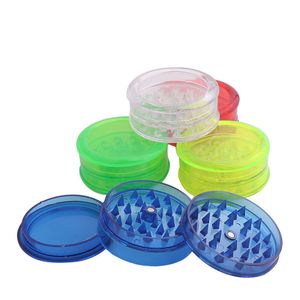 60mm Tobacco pulverizer 3-layer Plastic Hand Muller Herb Grinder smoke detectors smoking Acrylic Grinders