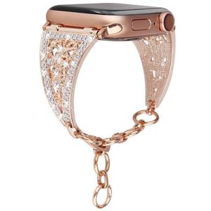 Cinturino da donna con cinturini con diamanti Bling di lusso per Apple Watch Ultra 49mm Band Series 8 7 6 SE 5 4 3 Cinturino in metallo Smart iWatch 41mm 45mm 40mm 44mm 38mm 42mm Cintura a catena