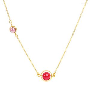 Collane con ciondolo Collana fortunata Perla Lariat Rame placcato 18 carati Per regalo per donne e ragazze