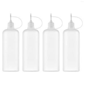 Butelki do przechowywania 4PCS 120 ml biuro domu plastikowe szkolne igły końc