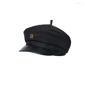 Berets K292 Metal C бренд Beret Hats для женщин Художник Шляпа Осень и Зимнее шоу Лица Маленькая Леди.