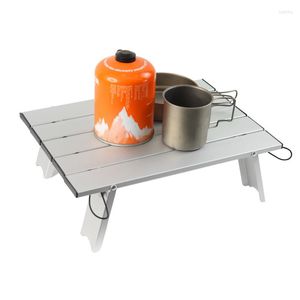 Camp Furniture 2022 Mini Black Outdoor Aluminum Alloy Folding Table Barbecue Camping Tent Household Bed Collapsible Computer Desk