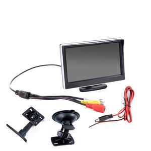 5-Zoll-Auto-Videomonitor, 800 x 480-Bildschirm mit 2-Wege-Videoeingang, TFT-LCD, HD, digital, für Rückfahrkamera, Einparken, Rückwärtsfahren