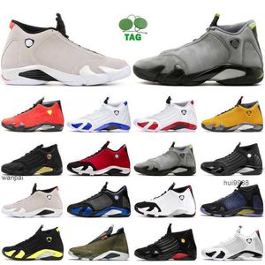 2023 discount 14s Jumpman Basketball Shoes Mens Trainers 14 University Gold Gym Red Bred Toe Candy Cane Thunder Utility Black outdoor sport JERDON