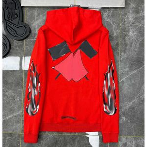 Mode lyxiga herrjackor tröjor designer hoodies blixtlås sanskrit graffiti huva tröja kors pullover hoodie casual women tops rockjacka 37cv